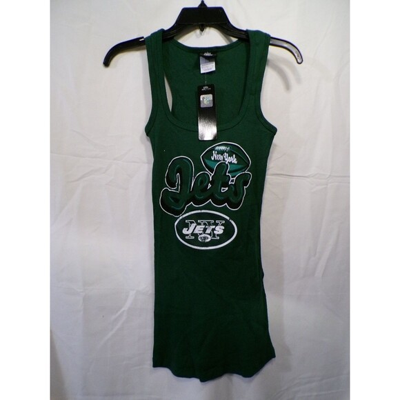 Team Apparel Tops - Team Apparel NY Jets Women's Green Ribbed Tank Top S NWT
